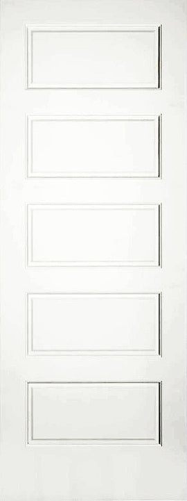 Raised 5 Panel Solid Doors Primed 80" Tall