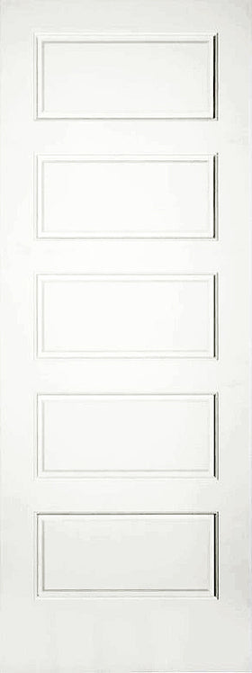 Raised 5 Panel Solid Doors Primed 80" Tall