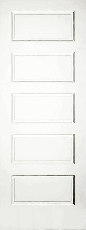 Raised 5 Panel Solid Doors Primed 90" Tall