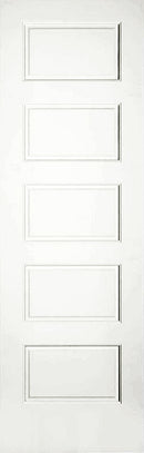 Raised 5 Panel Solid Doors Primed 80" Tall-2