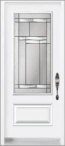 "Oak Hill" Design Single Entry Doors-White or Black-3