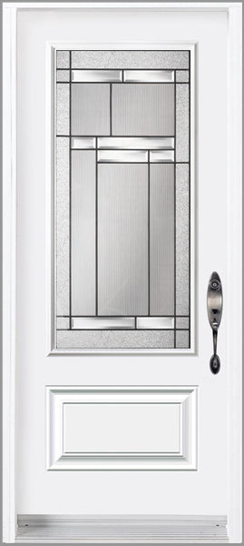 "Oak Hill" Design Single Entry Doors-White or Black