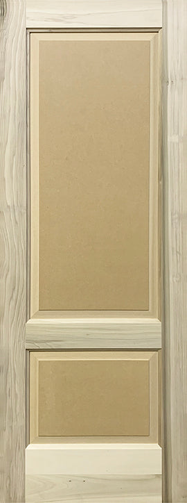 Raised 2 Panel Doors Paint Grade Poplar 1 3/4" Thick