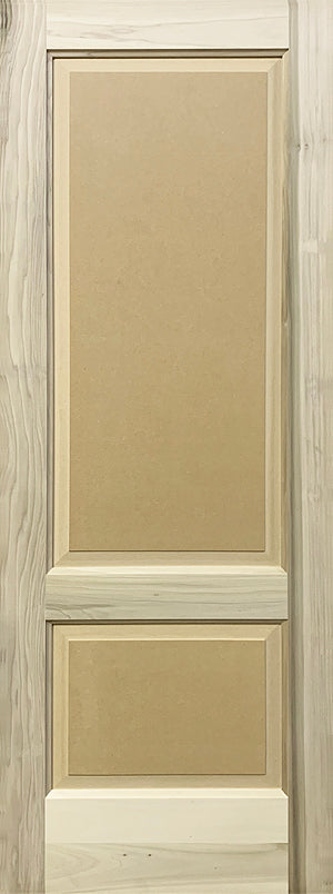 Raised 2 Panel Doors Paint Grade Poplar 1 3/4" Thick