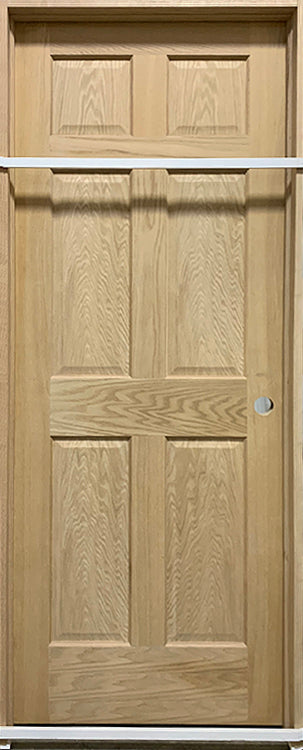 Prehung Raised 6 Panel Colonial  Door Stain Grade Red Oak 30 x 80