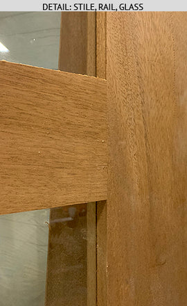 Shaker 3-Panel Mahogany With Clear Glass 32" x 96" x 1 3/4" - 0