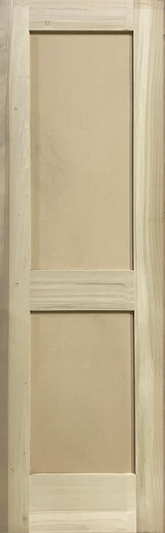 SHAKER 2 Panel Doors Paint Grade Poplar 1 3/4" Thick