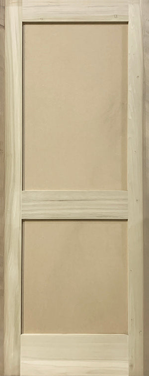 SHAKER 2 Panel Doors Paint Grade Poplar 1 3/4" Thick