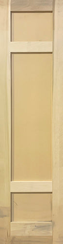 Shaker Door Custom 3-Panel Design 24" x 96" x 1 3/4" Poplar-1