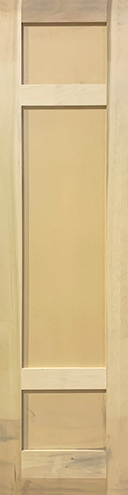 Shaker Door Custom 3-Panel Design 24" x 96" x 1 3/4" Poplar