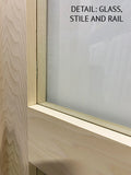 Shaker 3-Panel Clear Tempered Glass 32" x 96" Poplar