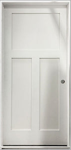 Shaker Door 3-Panel Craftsman 29¾" x 79" With Frame Left Hinge