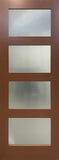 Shaker Door 4-Panel Diffused Listral Glass 30" x 80"