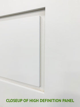 Shaker Door 3-Panel Design High Definition 30" x 90" - 0