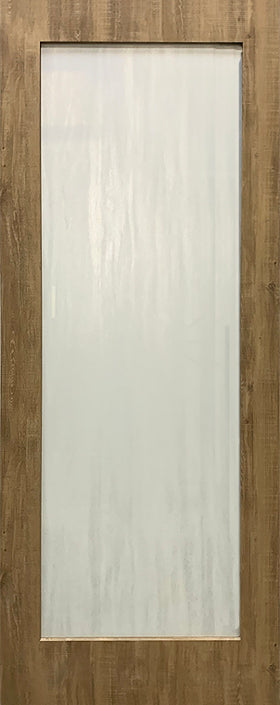 Shaker Door 1-Panel-Frosted Glass, 32" x 80" Vinyl Wrapped Walnut