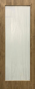 Shaker Door 1-Panel-Frosted Glass, 30" x 80" Vinyl Wrapped Walnut