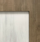 Shaker Door 1-Panel-Frosted Glass, 32" x 80" Vinyl Wrapped Walnut-3