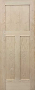Shaker Door 3-Panel Craftsman Design Hemlock 30 x 80