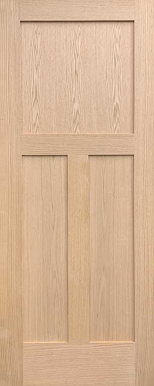 Shaker 3-Panel Craftsman Design Doors Stain Grade Red Oak