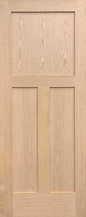 Shaker 3-Panel Craftsman Design Doors Stain Grade Red Oak