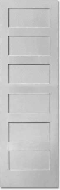 Shaker Doors 6-Panel Inline Design-96" Tall