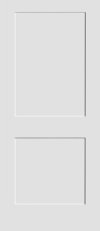 Shaker Doors 2 Panel Primed 80" Tall (Trimlite)