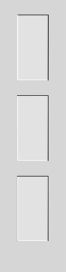 Shaker Doors 3 Panel Inline Primed 90" Tall-3