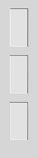 Shaker Doors 3 Panel Inline Primed 84" Tall-3