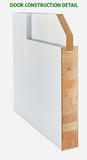 Shaker 1-Panel 2-Step Design Bifold Doors White Primed 80" Tall