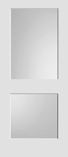 Shaker Door 2-Panel DIFFUSED GLASS 30" X 90"