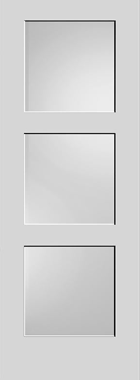 Shaker Door 3-Panel DIFFUSED GLASS 28