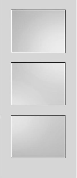 3 Panel Shaker Doors DIFFUSED GLASS 80" Tall.