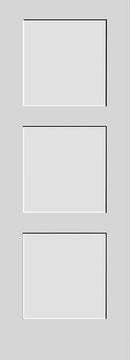 SHAKER DOOR 3-PANEL DESIGN 30 x 96 MACHINED FOR HINGES-1