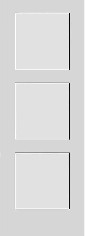SHAKER DOOR 3-PANEL DESIGN 30 x 96 MACHINED FOR HINGES