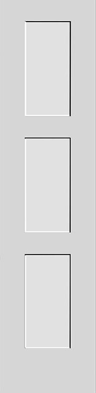 Shaker Doors 3 Panel Primed 96" Tall