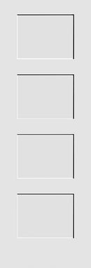 Shaker Doors 4 Panel Primed 80" Tall (Trimlite).-3