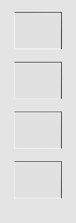 Shaker Doors 4 Panel Primed 80" Tall (Trimlite)