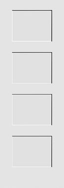 Shaker Doors 4 Panel Primed 90" Tall-3