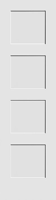 Shaker Doors 4 Panel Primed 96" Tall