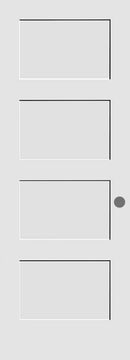 SHAKER DOORS 4-PANEL-MINOR BLEMISH OR REPAIRED 80" Tall-5