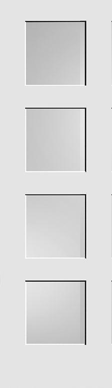 4 Panel Shaker Doors DIFFUSED LAMINATED GLASS 80" Tall.