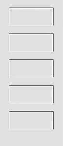 Shaker Doors 5 Panel Primed 80" Tall (Trimlite).-1
