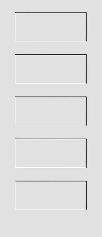 SHAKER DOORS 5-PANEL-MINOR BLEMISH OR REPAIRED 96" Tall
