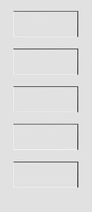 Shaker Doors 5 Panel Primed 96" Tall-1