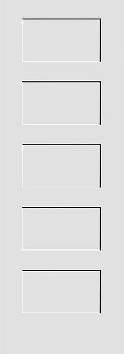 Shaker Doors 5 Panel Primed 96" Tall - 0