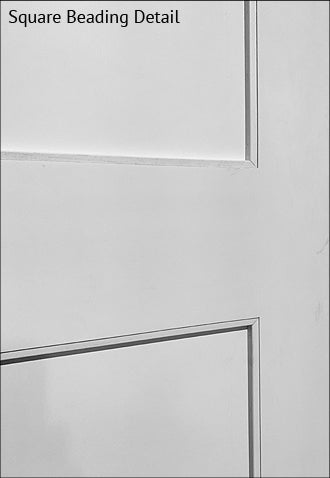 FLAT PANEL 2-PANEL DOORS, SQUARE BEADING-90" TALL