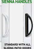 Patio Sliding Doors-2 Panel 96" Tall-Black Exterior and Interior