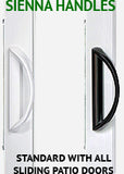 Patio Sliding Doors-2 Panel 80" Tall-Black Exterior