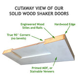 Shaker Doors 1 Panel-2 Step Design-84" Tall