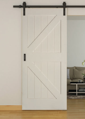 Bent Strap Barn Door Hardware Kit-Matte Black - 0